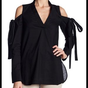 Robert Rodriguez Cold Shoulder Tie Top